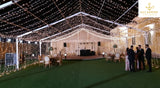 Tent Formation with String Lights