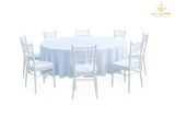 White Chiavari Package in Round Seating