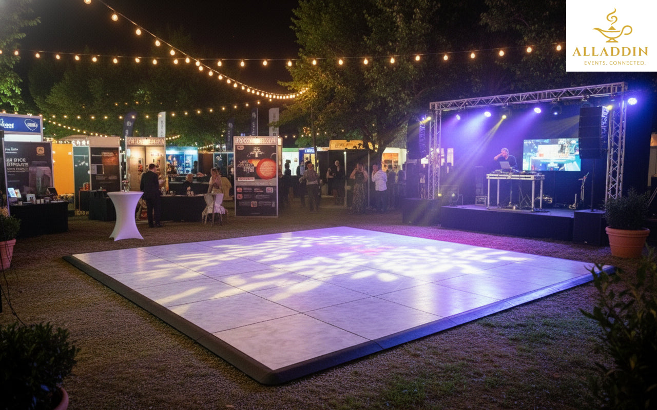 White Wooden Dance Floor – 4x4 m