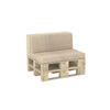 Natural Woody Sofa Two Seater - Beige