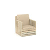 Natural Woody Sofa One Seater - Beige